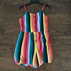 Colorful stripe romper